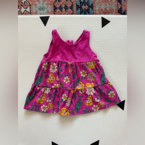 Carter’s|Baby toddler girl pink floral tunic top/shirt dress and peakaboo back - Picture 4 of 5